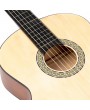 39 Inch 4/4 Size Classical Guitar 19 Frets Beginner Kit for Students Children Adult String Pick Burlywood