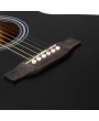 41in Full Size Cutaway Acoustic Guitar 20 Frets Beginner Kit for Students Adult Bag Cover Wrench Strings Black
