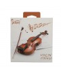 Glarry 3/4 4/4 Nickel Silver Wound Violin Strings Set Silver