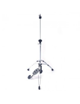 [US-W]Glarry Professional Pedal Control Style Drum High Hat Cymbal Stand with Pedal Silver & Black