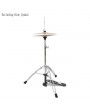 [US-W]Glarry Professional Pedal Control Style Drum High Hat Cymbal Stand with Pedal Silver & Black