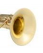 Glarry Brass B Flat Baritone Gold with Phosphor Copper Mouthpiece Tube 3 Stainless Steel Smooth Top Action   Pistons