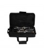 Glarry 17 Keys Flat B Black Clarinet with Two Mouthpieces Connector for Beginner Student