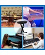 Glarry Foldable 3-levels Piano Bench Electronic Bench