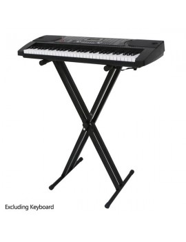 [US-W]Glarry Dual-tube X-Shape Keyboard Stand Black